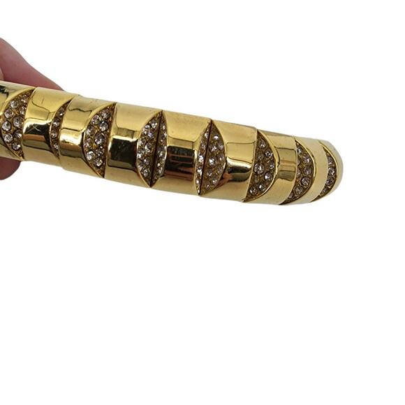 Kate Spade Sliced Scallops Rhinestone Small Metal Stretch Bracelet New - Picture 2 of 4